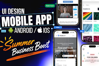design mobile app UI UX in figma for ios and android