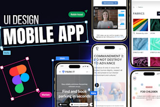 design mobile app UI UX in figma for ios and android