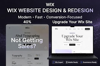 do wix website design, redesign wix website, wix online store