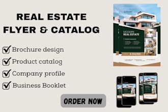 design real estate flyer for listing, open house, property promotions, catalog