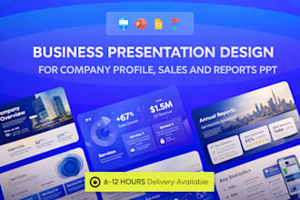 design business presentation for company profile, sales and reports ppt