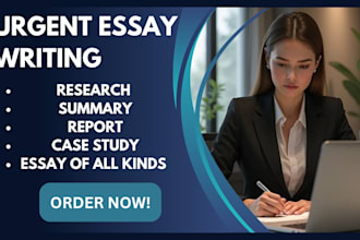 do urgent essay writing as an essay writer