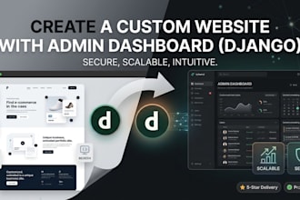 create a custom website with admin dashboard using django