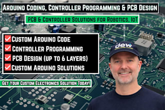 do arduino coding, controller programming and pcb design
