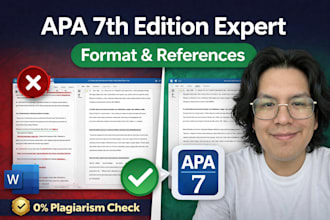 check plagiarism and fix apa 7 references for your thesis