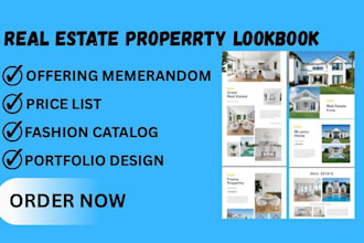 design real estate brochure, property listing brochure social media template