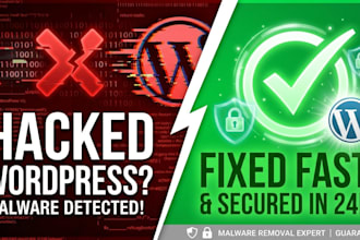 fix hacked wordpress website, remove malware, and protect it from future attacks