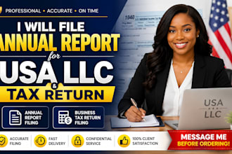 file annual report for USA llc and tax return