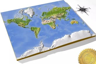 turn topography into 3d sketchup model, 3d terrain design,cgi landscape building