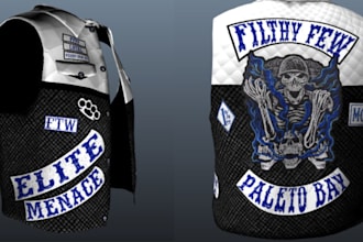 make fivem kuttes custom fivem clothing kuttes mc,mc vest,biker clothing kutte