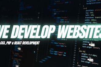 create a professional custom coded website using react, PHP, HTML CSS