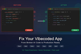 fix your vibecoded app and make it production ready
