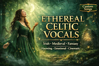 sing traditional irish celtic, meditation, medieval fantasy with ethereal vocals