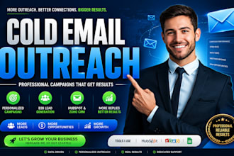 create and manage personalized b2b cold email outreach campaigns