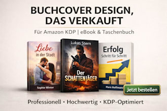 erstelle ein buchcover design, das verkauft für amazon KDP ebook, taschenbuch