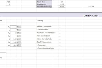create excel spreadsheets for hvac calculations