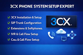 install 3cx voip phone system sip trunk extensions troubleshoot call flow