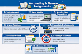 solve corporate finance problems, dcf valuation, npv, irr, wacc