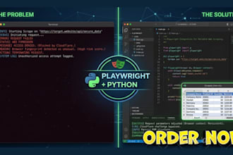 code python script for python bot web scraping using playwright and selenium