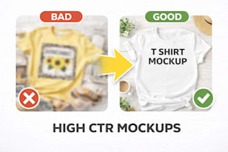 create high converting t shirt mockups for etsy pod store