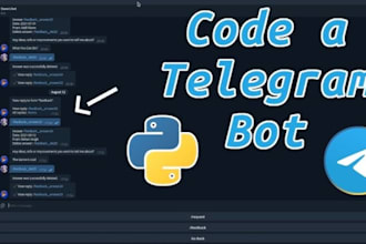 develop a custom telegram bot, telegram bot for your need, python telegram bot