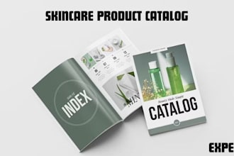 design wholesales product catalog brochure lookbook for skincare and cosmetic