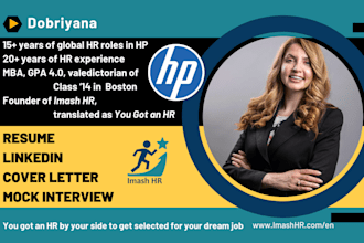 write your resume, linkedin, cover letter as an HR