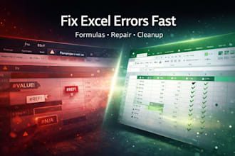 fix and debug excel formulas, errors, and broken spreadsheets
