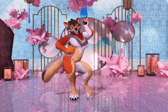 create custom vrchat anime and furry avatar with rigging piercing toggles fbt