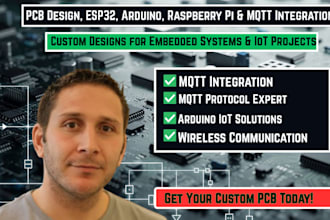 do iot project expert pcb design, esp32, arduino, raspberry pi, mqtt