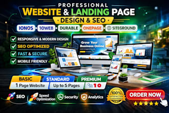 ionos onepage io 10web durable website builder landing page seo siteground