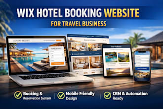 build wix hotel travel booking website wix automation wix crm