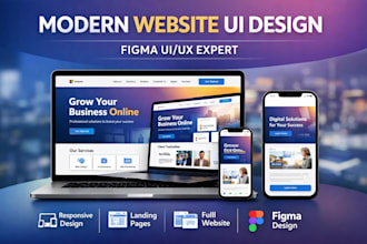 create professional website design using figma UI UX