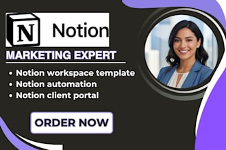 design custom notion workspace template notion automation notion client portal