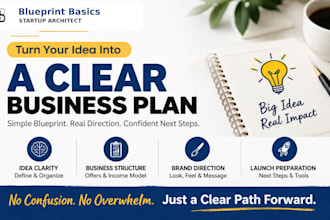 turn your business idea into a clear startup blueprint and plan