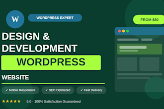 design and develop a professional wordpress website for your business
