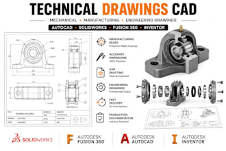 design mechanical parts 2d technical drawing cad drafting modeling solidworks