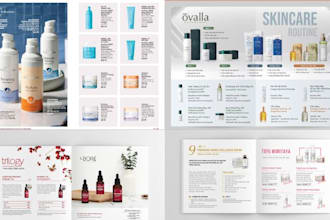 design sales beauty product catalog brochure lookbook for medspa service or spa
