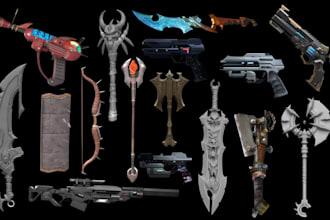 sculpt 3d weapon 3d sword 3d wearable cosplay armor props 3d gun for 3d printing