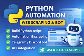 build python script for web scraping automation or bot