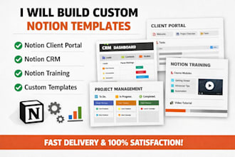 build a notion crm, notion client portal for creative agency or creators