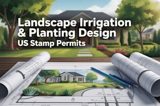 design landscape irrigation trees planting with ga ny tx fl ca stamp
