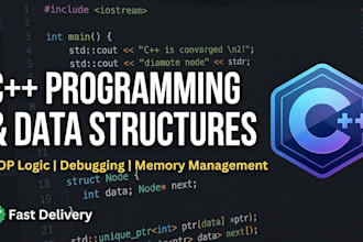 do c plus plus programming, data structures, and bug fixing