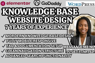 design a professional knowledge base or help center website