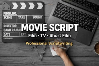 write screenplay movie and TV scripts scriptwriter
