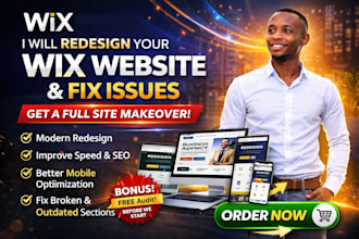 redesign wix website, wx website redesign, wix design, wix expert fix wix site