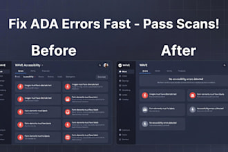 fix ada wcag accessibility errors on wordpress wix shopify to meet ada standard