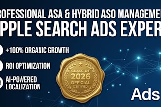 expert apple search ads asa and hybrid aso certified 2026