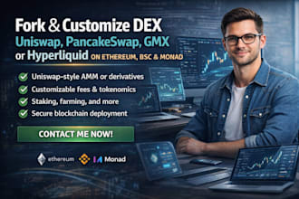 fork and customize dex like uniswap pancakeswap gmx or hyperliquid on ethereum