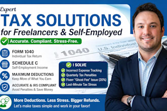 file your US tax return 1040 with schedule c and fix self employment tax issues